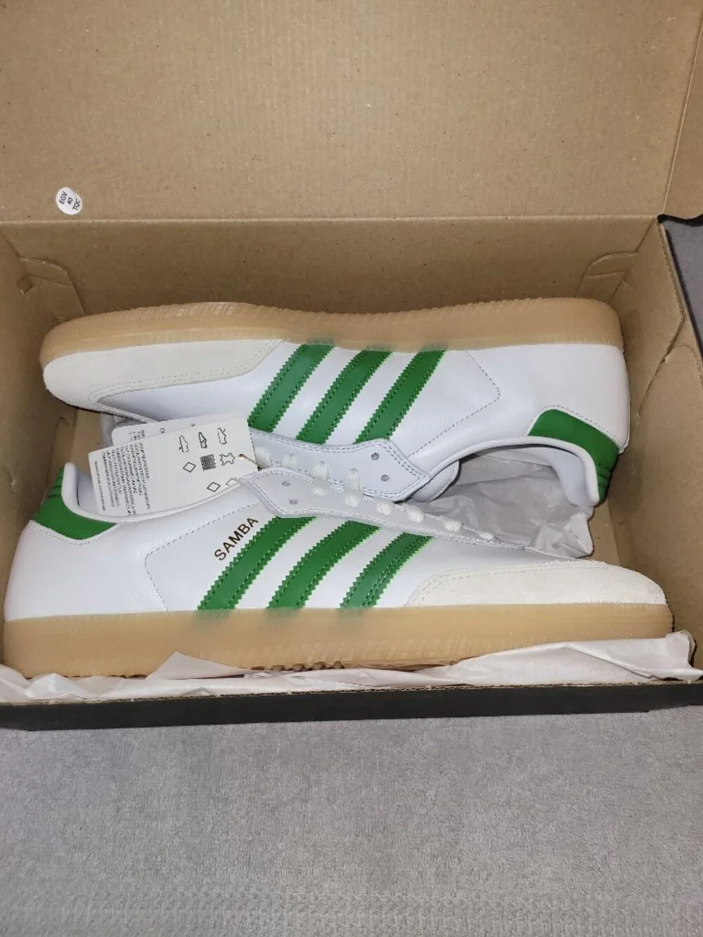 Adidas Samba ADV Sneakers NEW White / Crew Green / Tan Sneakers Men's Size 12